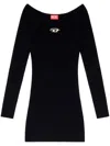 Diesel Women M-vera Knitted Mini Dress In Black