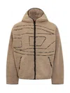 Diesel S-zat Sweat-shirt Puffer Jackets Beige In Neutral