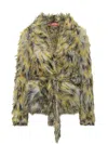 Diesel Multicolor Faux Fur Jacket In Multi