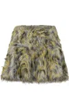 Diesel Mini Skirt In Fluffy Jacquard Knit In Multi