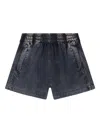 Diesel S-ound Elasticated-waistband Denim Shorts In Blue