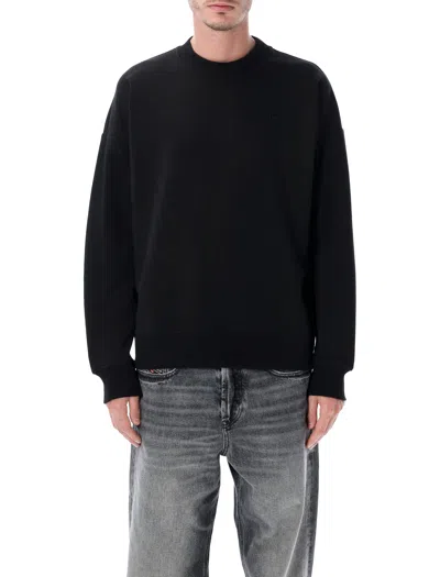 Diesel S-rob-megoval-d Cotton Sweatshirt In Black