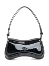Diesel Medium Play Bag In Black Patent Leather In Black