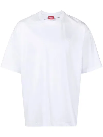 Diesel T-boggy-megoval-d Oversized T-shirt In White