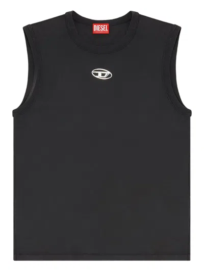 Diesel Tisco Cotton Tank Top In Blue