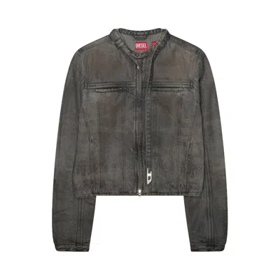 Pre-owned Diesel Dirty Moto Jacket 'grey' | Men's Size L In Gray