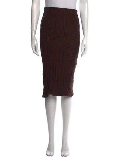 Pre-owned Diesel Distressed Accents Knee-length Skirt In Brown