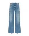 Diesel Distressed Bootcut Jeans In Blue