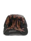 Diesel Distressed C-ker Cap In Brown