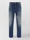 DIESEL DISTRESSED COTTON JEANS LEATHER PATCH