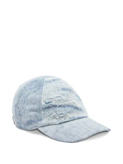 DIESEL DISTRESSED-DENIM BASEBALL CAP
