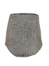 Diesel Distressed Denim Mini Skirt In Multi
