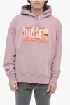 Diesel Distressed Effect Logo Print S-macs-hood-poff-l1 Hoodie