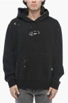Diesel Distressed Effect S-macs-l2 Hoodie With Embroidered Logo