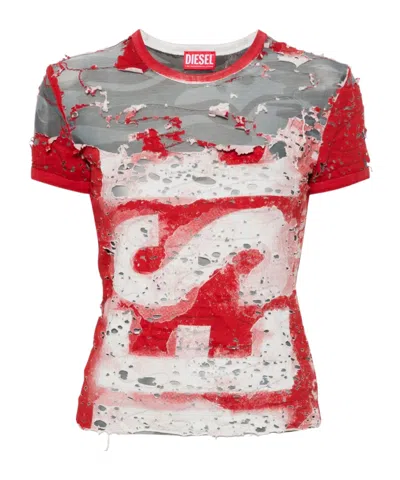 DIESEL DISTRESSED-EFFECT T-SHIRT