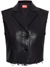 Diesel G-baryt Wool Blend Buttoned Vest In Black