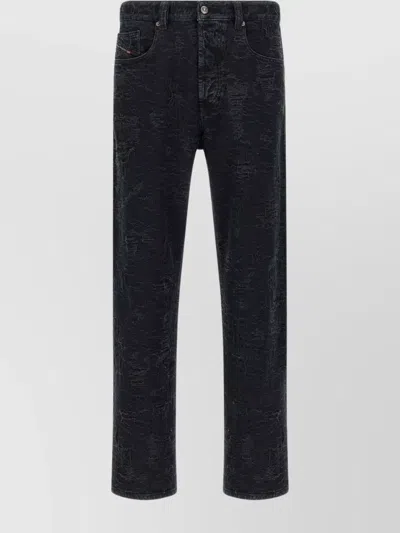 DIESEL DISTRESSED FIVE-POCKET JEANS WITH BELT LOOPS