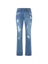 Diesel Distressed Flared Jeans In Blue