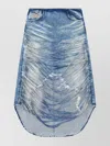 Diesel Distressed High-low Skirt Frayed Hem