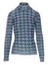 Diesel Knitwear Long Sleeve High Neck Denim Style In Pattern