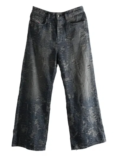 Diesel Distressed Jeans In Black