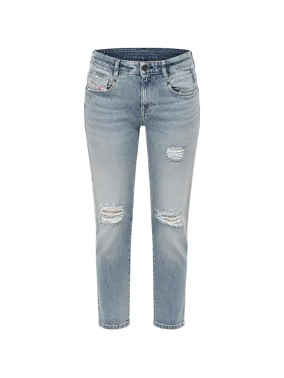 Diesel Distressed Jeans In Blue