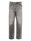 Diesel Distressed Jeans In Gray