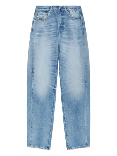 Diesel Distressed Light-wash Jeans In Blue