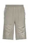 Diesel Distressed Shorts In Grey