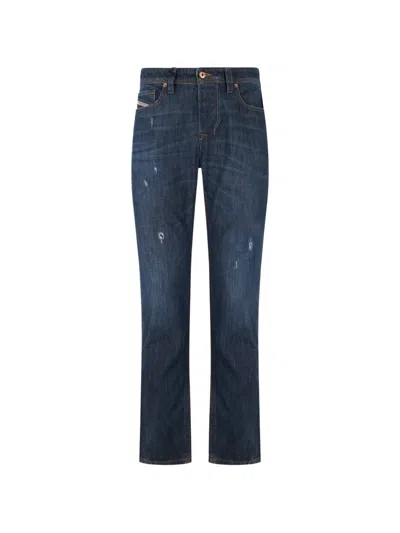 Diesel Distressed Slim-fit Jeans In Blue