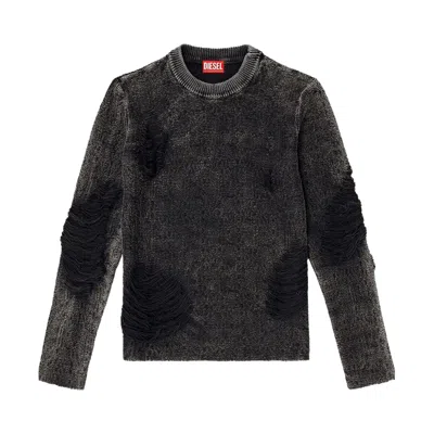 Pre-owned Diesel Distressed Sweater 'black' | Men's Size M