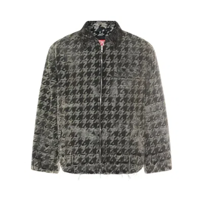 Pre-owned Diesel Distressed Tweed Jacket 'grey' | Men's Size 50 In Gray