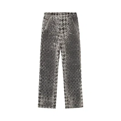 Pre-owned Diesel Distressed Tweed Pants 'grey' | Men's Size 52 In Gray