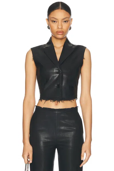 Diesel G-baryt Wool Blend Buttoned Vest In Black