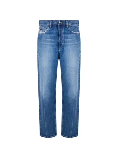 Diesel Distressed Washed-effect Jeans In Blue