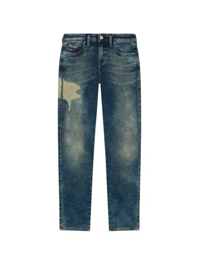 Diesel Distressed-effect Classic-fit Jeans In Blue