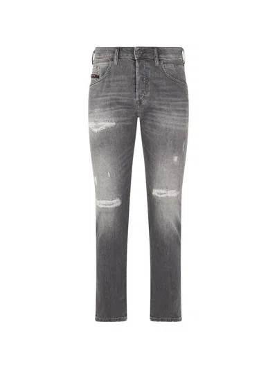 Diesel Distressed-finish Jeans In Gray