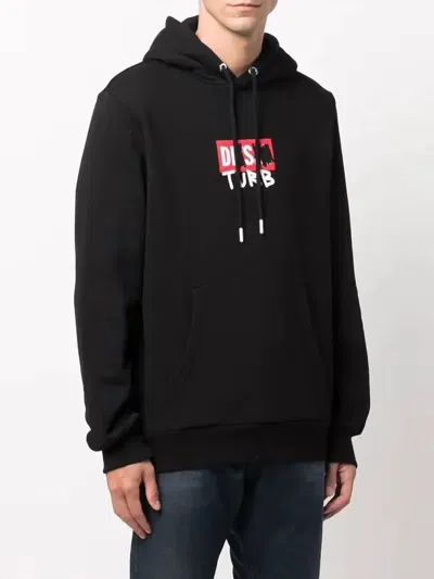 Diesel Disturb Hoodie In Black