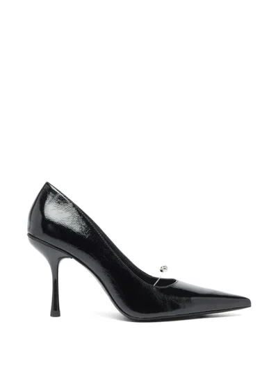 Diesel D-jewels Leather Pumps In Black