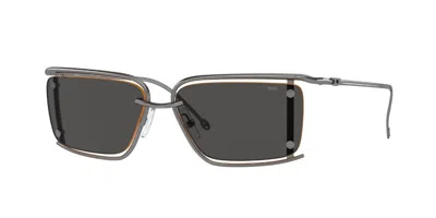 Diesel Dl1002 104/87 Occhiali Da Sole Gunmetal Per Uomo In Gray