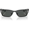Diesel ® Dl1015 58mm Rectangular Sunglasses In Black