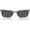 Diesel ® Dl1015 58mm Rectangular Sunglasses In Gray
