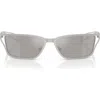 Diesel Rectangular Sunglasses In Gray