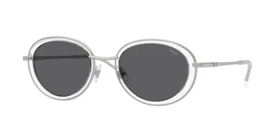 Diesel Dl1018 100787 Occhiali Da Sole Argentati Per Uomo In Black