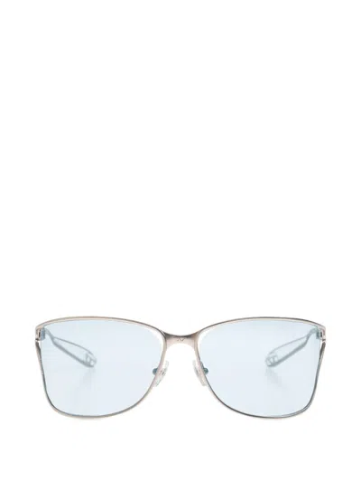 Diesel Dl1019 Geometric-frame Sunglasses In Silver