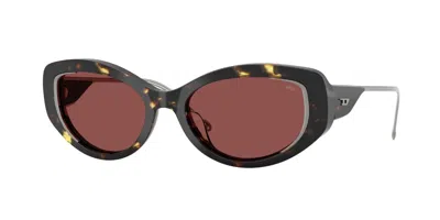 Diesel Dl2001mu 201775 Occhiali Da Sole Tartarugatishell Per Donna In Black