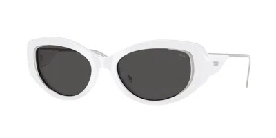 Diesel Dl2001mu 712/87 Occhiali Da Sole Bianchi Per Donna In White