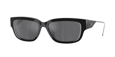 Diesel Dl2002mu 701/6g Occhiali Da Sole Neri Per Uomo In Black