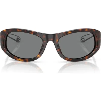 Diesel ® Dl2007u 57mm Cat Eye Sunglasses In Black