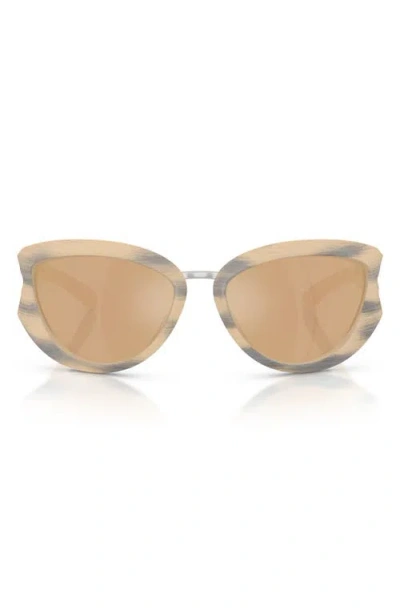 Diesel ® Dl3007u Trini-d-y 61mm Mirrored Cat Eye Sunglasses In Neutral